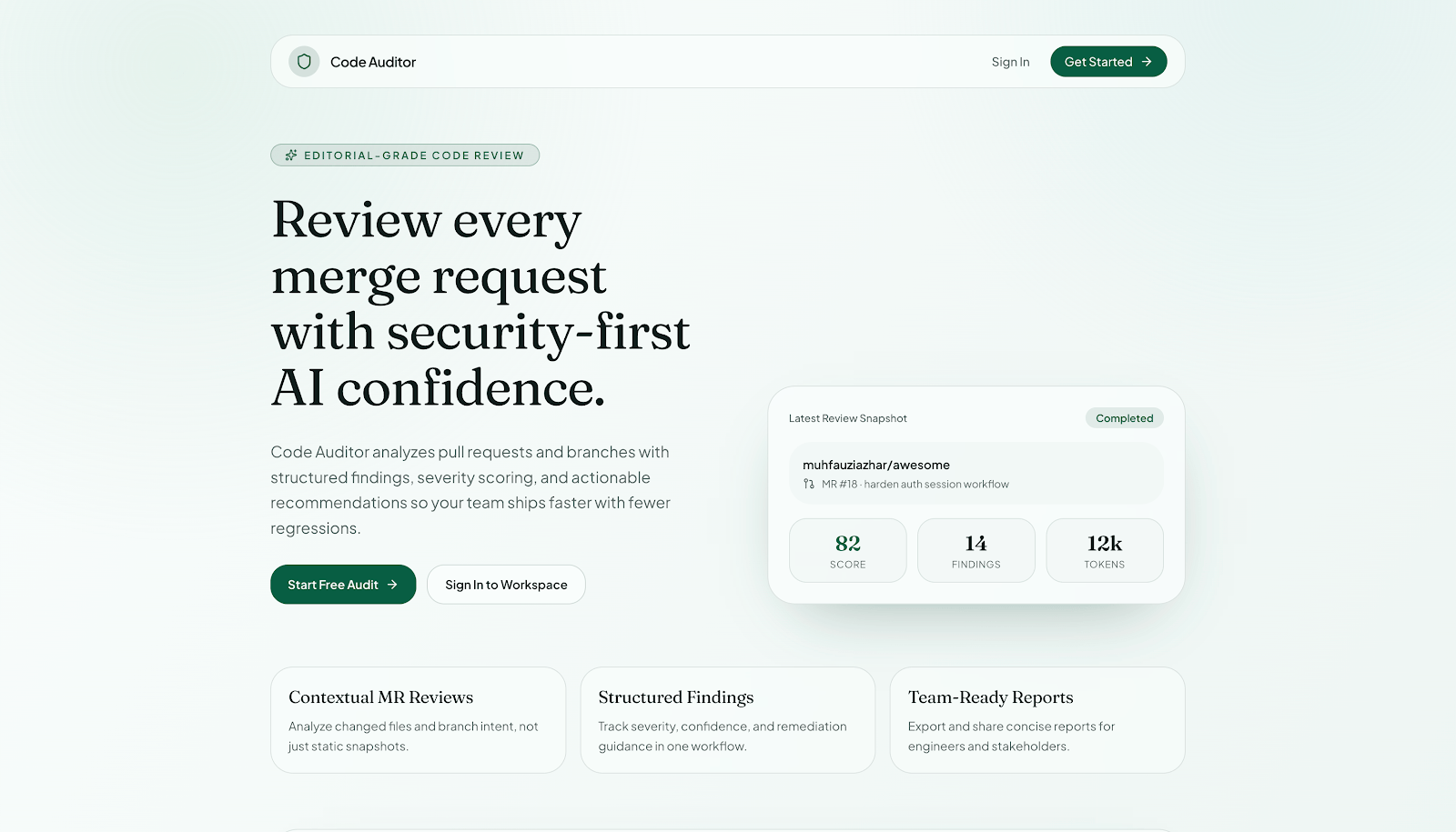 Code Auditor — Automated Security & Code Quality Review